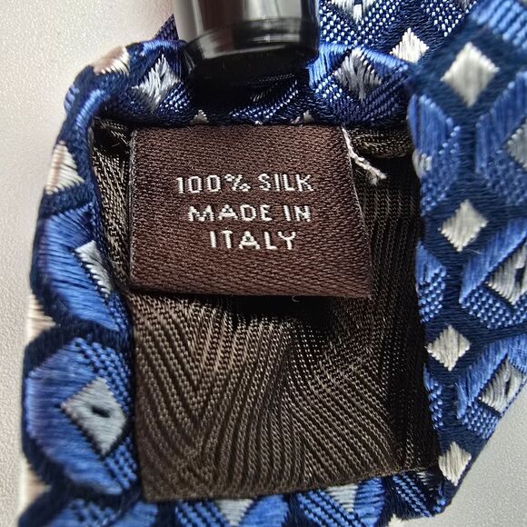 Joseph Abboud Men's Embroidered Silk Tie Blue 4x58 - Picture 6 of 7